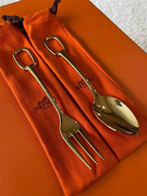 hermes spoon and fork|hermes tableware.